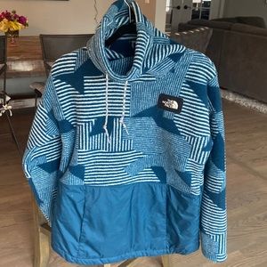 The North Face Mixed Media Funnel Neck Fleece Pullover